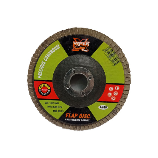 4 IN x GRIT 240 / VIPER Flap Disc Mata Gerinda Amplas Susun Kipas