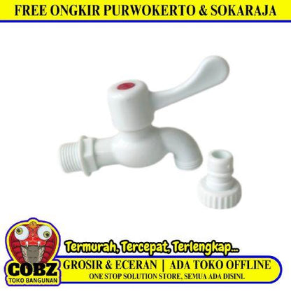 1/2 IN / OWNER Kran Air Tembok Taman Kamar Mandi Plastik PVC