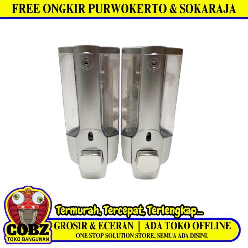 760 ML / CL Dispenser Tempat Sabun Dinding Manual 2 Tabung