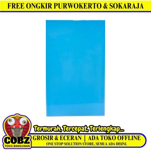 25 CM x 40 CM / UNO 25463 Keramik Dinding Kamar Mandi Glossy Blue Dus