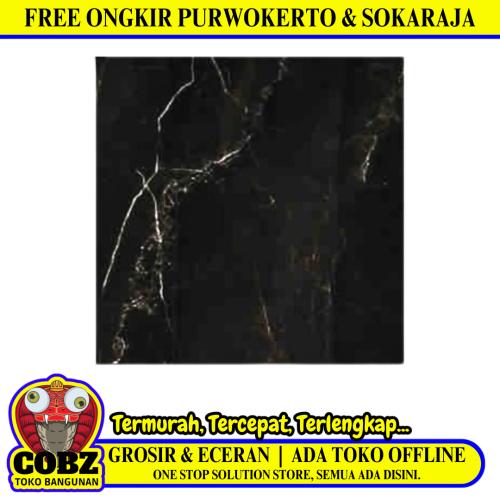 80 CM x 80 CM / SERENITY COSMIC NERO Granit Lantai Rumah Glossy Dus