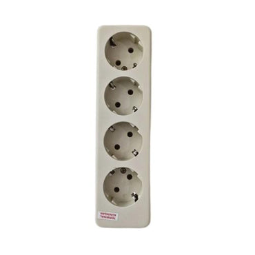 4 LUBANG / UTICON Stop Kontak Terminal Arde Tempel OB Outbow Cream