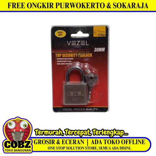 30 MM / VEZEL Gembok Pintu Pagar Padlock Anti Maling Leher Pendek