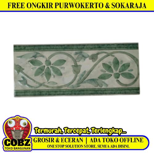 16.5 CM x 40 CM / COBZ VENUS List Keramik Dinding Kamar Mandi Green Lembar