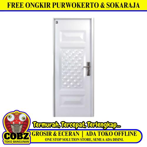 4 CM x 80 CM x 210 CM / FORTRESS URBAN 80.01 SINGLE DOOR Pintu Baja White Set