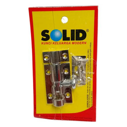2 IN / SOLID  Grendel Kunci Slot Pintu Jendela Stainless