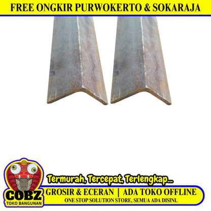 5 CM x 5 CM x 6 M / TM Siku L Plat Besi Orange Batang