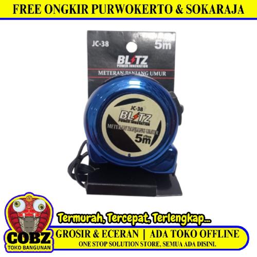 5 M / BLITZ JC-38 Meteran Alat Ukur Tukang Bangunan Measuring Tape