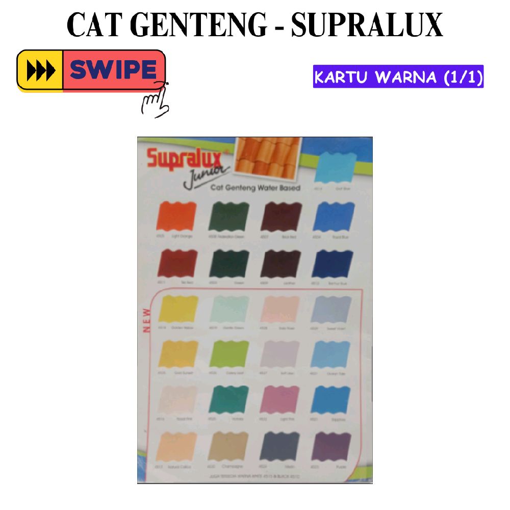 5 KG / SUPRALUX Cat Genteng Kolam Tembok Roof Paint Galon
