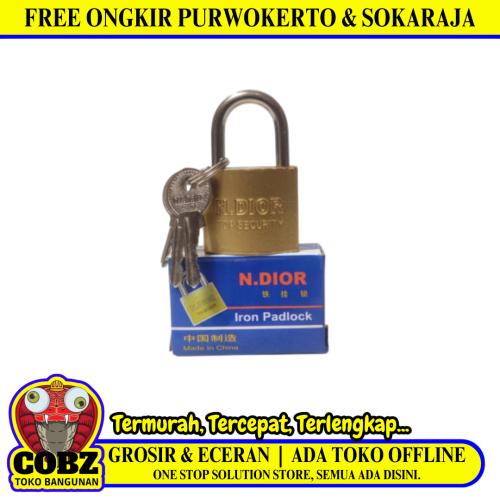 32 MM / N. DIOR Gembok Pintu Pagar Padlock Anti Maling Leher Pendek