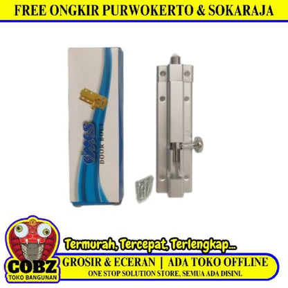 4 INCH / ELMES Grendel Kunci Slot Pintu Jendela Stainless Per Pcs