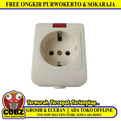 1 LUBANG / HTC Stop Kontak Terminal Arde Tempel OB Outbow Cream