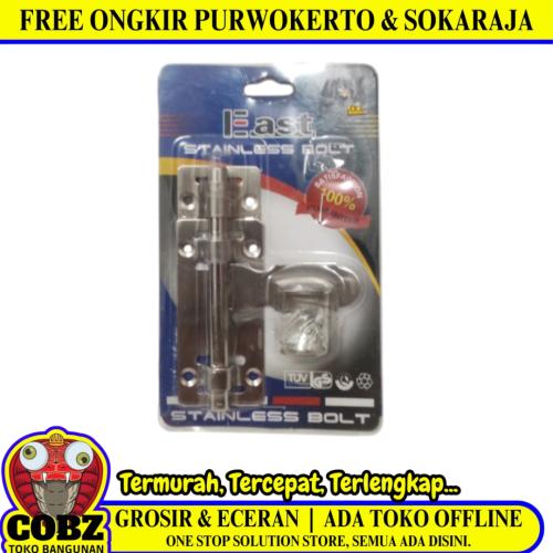 4 IN / EAST Grendel Overpal Kunci Slot Tempat Cantel Gembok Stainles