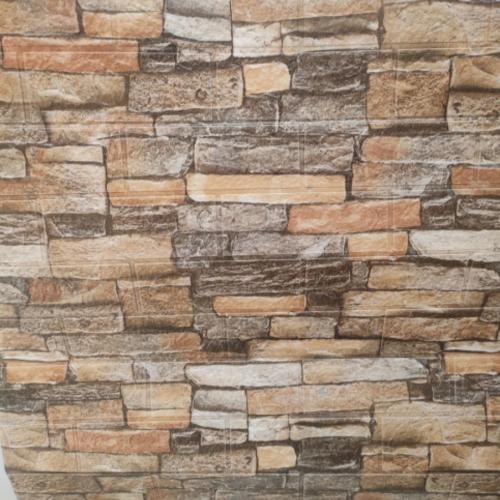 3 MM x 70CM x70CM/NM F3 Wallpaper Foam Sticker Batu Rock Yellow Lembar