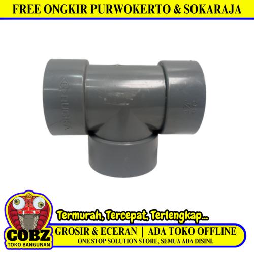 2 1/2 IN / RUCIKA D-DT Tee Sambungan Fitting Pipa PVC