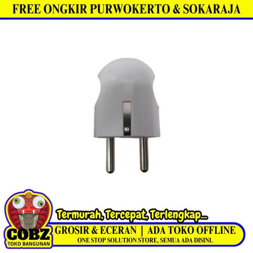 LOYAL LY-933 Steker Jek Colokan Kabel Listrik Cowok Male Bulat Putih