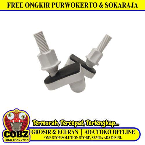 COBZ Baut Engsel Tutup Seat Cover Kloset Monoblok PVC Putih Set