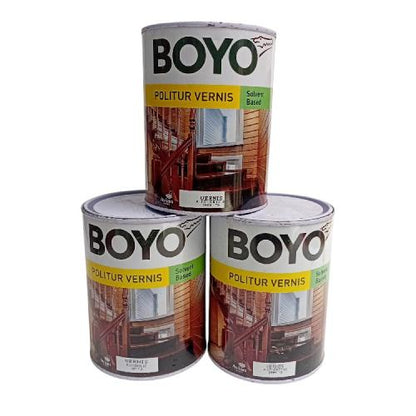 1 KG / BOYO Cat Vernis Kayu Wood Stain Oil Based Paint Kaleng