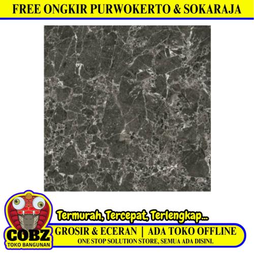 50 CM x 50 CM / UNO IBIZA Keramik Lantai Rumah Glossy Black Dus