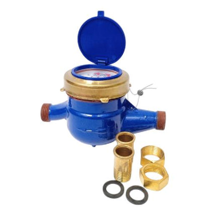 1/2 IN / AMNB Meteran Air Water Flow Meter PDAM Standar Kuningan Set
