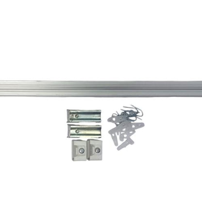 100 CM / TM Batang Rel Gorden Kotak Alumunium Silver Set