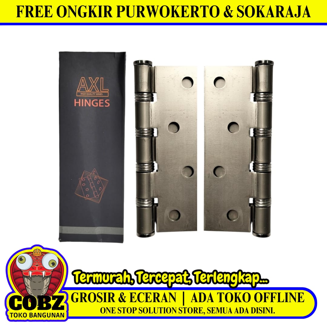 4 IN / AXL Engsel Kupu Kupu Pintu Jendela Hinge Stainless Set