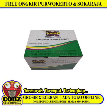 #6 X 1 1/2 IN / VIPER Sekrup Gypsum Screw Plafon Board GRC Hitam Dus