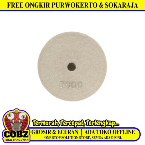 4 IN x GRIT 3000 / COBZ Mata Poles Marmer Diamond Polishing Pad