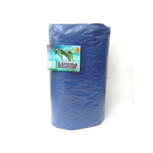 8 M x 12 M / TM A3 Terpal Tarpaulin Tutup Plastik PVC Biru Silver