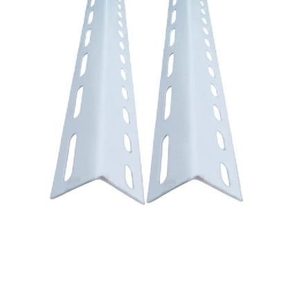 4 CM x 4 CM / TM Siku L Lubang Besi Puitih Solid Tebal Batang