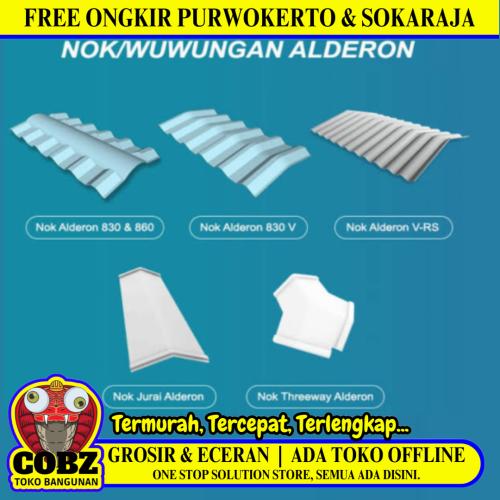 80 MM x 430 MM x 900 MM / ALDERON RS 830 Nok Atap U PVC Double Layer Blue Doff Lembar