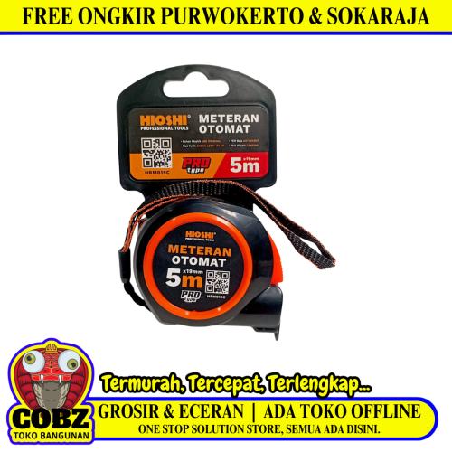 5 M / HIOSHI OTOMAT Meteran Alat Ukur Tukang Bangunan Measuring Tape