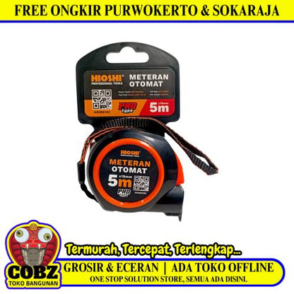 5 M / HIOSHI OTOMAT Meteran Alat Ukur Tukang Bangunan Measuring Tape