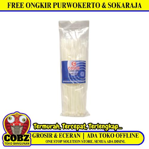 2.5 MM x 200 MM / COSCO Kabel Cable Ties Tali Ripet 20 CM Putih Pack