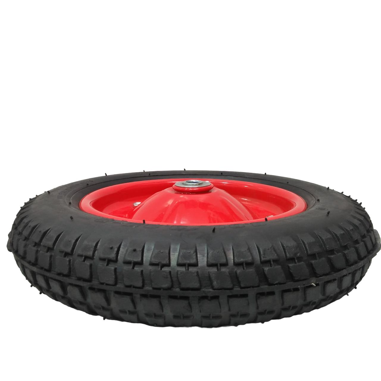 8 IN/MANCINI BULAT Roda Ban Mati Gerobak Angkong Sorong Pasir Cor Set