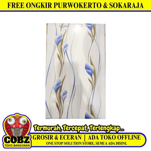 25 CM x 40 CM / UNO 25071 Keramik Dinding Kamar Mandi Glossy Blue Dus