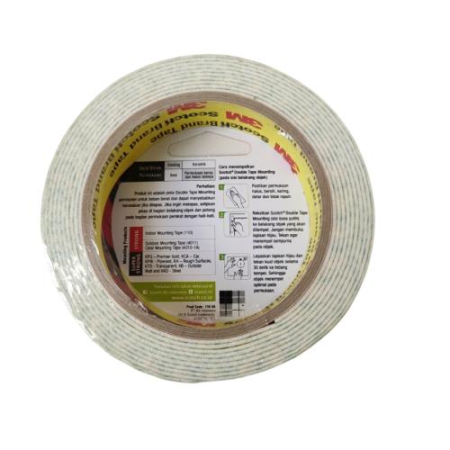 24 MM / SCOTH Isolasi Bolak Balik Busa Double Foam Tape Putih