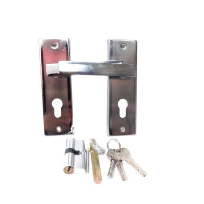 NET'Z 3012-2 SN / CP Handle Door Lock Tarikan Handle Kunci Pintu Kecil Set