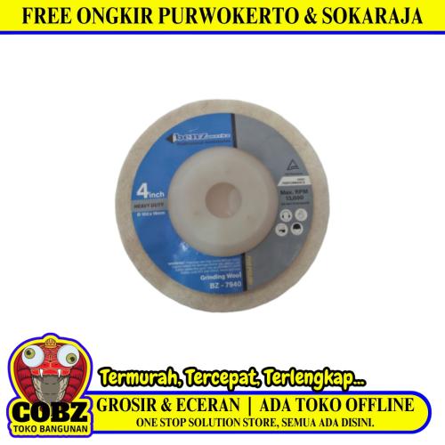 4 IN / BENZ Wool Polish Polishing Sponge Poles Putih