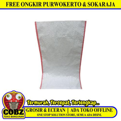45 CM x 75 CM / TM Karung Kandi Plastik PVC Putih Kapasitas 25 KG