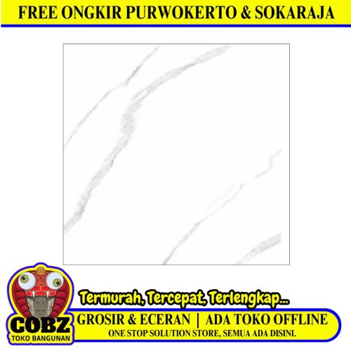 60 CM x 60 CM / SERENITY TURKISH BIANCO-CONNECECTED Granit Lantai Rumah Glossy Dus