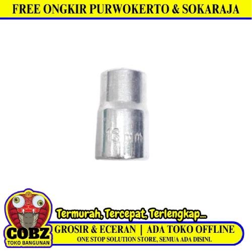 6 PT x 1/2 IN x 13 MM / TM Mata Kunci Sok Shock Socket Chrome