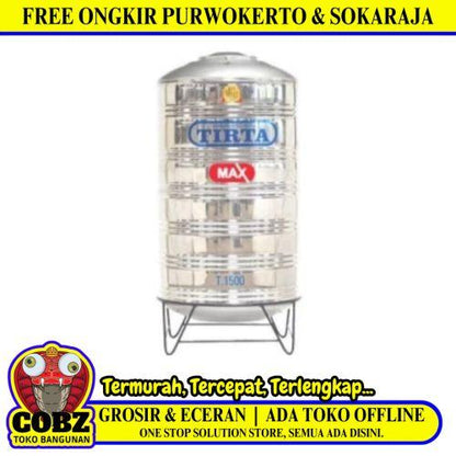 1535 L / TIRTA T 2000 PK Water Torrent Tangki Air Stainless Penyangga + Acc Set