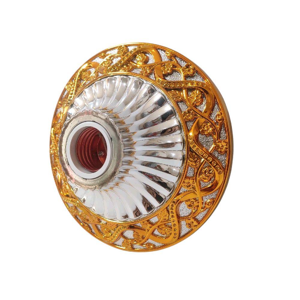 TRM 1815 Fitting Tempat Lampu Plafon Atap Tempel Motif Besar Gold