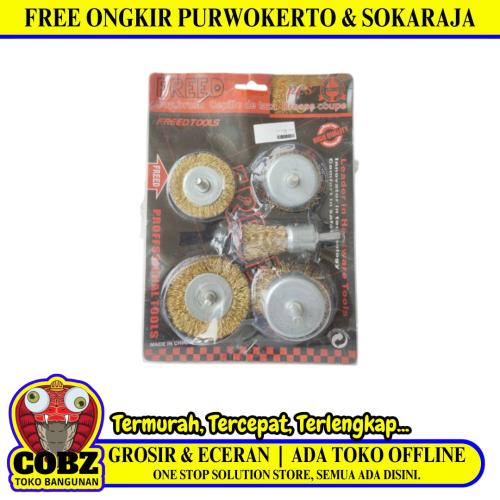 6 MM / FREED Mata Bor Sikat Kawat Gerinda Mini Wire Brush Set