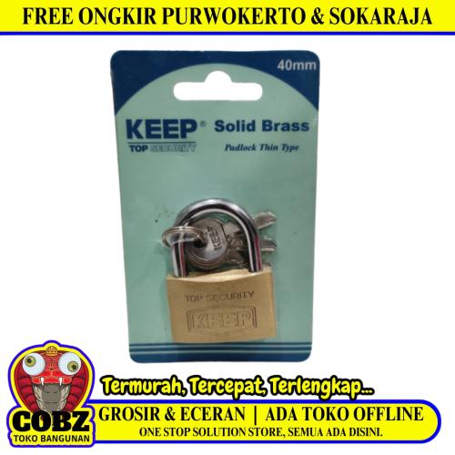 40 MM / KEEP Gembok Pintu Pagar Padlock Anti Maling Leher Pendek