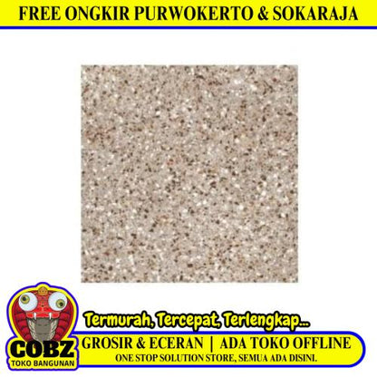 40 CM x 40 CM / ASIA OMEGA Keramik Lantai Teras Garasi Matte Brown Dus