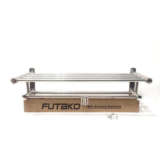 FUTAKO 01 Tempat Handuk Pakaian Tempel Dinding Besar Stainless Set