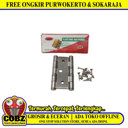 3 IN / KEENGAN Engsel Kupu Kupu Pintu Jendela Hinge Stainless Set