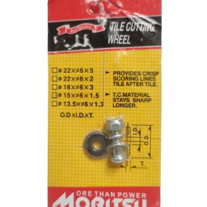 16 MM x 6.0 MM x 3.0 MM / MORITSU Mata Potong Keramik Dorong Tile Cutter Set